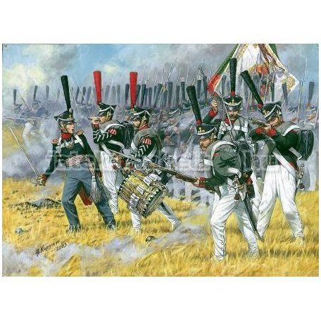Zvezda Russian Heavy Infantry /1812-14/  makett figura 1:72 (8020)
