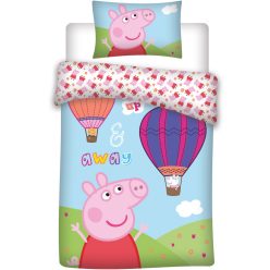   Peppa malac Hot-air Balloon gyerek ágyneműhuzat 100×135cm, 40×60 cm