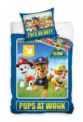 Paw Patrol, Mancs Őrjárat ágyneműhuzat 140×200cm, 70×90 cm Pups on duty!