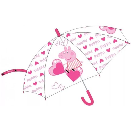 Peppa malac gyerek félautomata átlátszó esernyő Ø68 cm Love