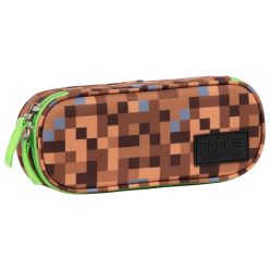   Minecraft mintás tolltartó, beledobálós, ovális, 23x9x5cm, BackUp