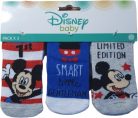 Disney Mickey Baba zokni 3 pár/csomag 6-12 hónap