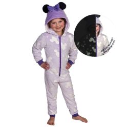   Disney Minnie sötétben világító gyerek hosszú pizsama, overál 5 - 6 év / 110 - 116 cm
