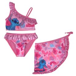   Disney Lilo és Stitch, A csillagkutya Tropic Pink gyerek bikini és sarong szett 4 - 5 év / 104 - 110 cm