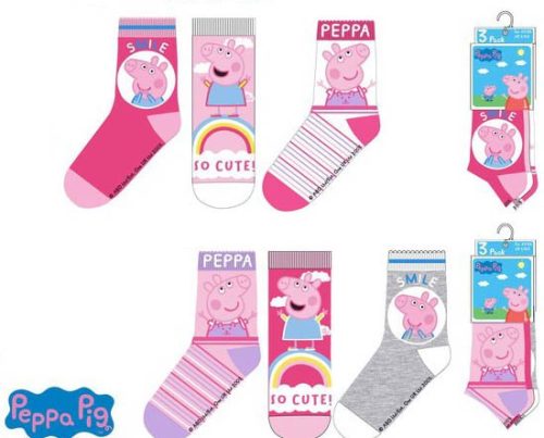 Peppa Malac, Peppa Pig Gyerek zokni 3 pár/csomag 31/34 alsó sor