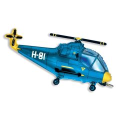 Helicopter Blue, Helikopter fólia lufi 36 cm (WP)