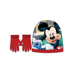 Disney Mickey Gyerek sapka + kesztyű szett 52 cm