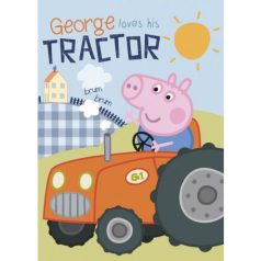   Peppa Malac polár takaró 100*140cm George loves his tractor