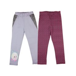   Disney Jégvarázs-Frozen mintás- pöttyös lányka páros leggings szett (2db) (Méret: 128)