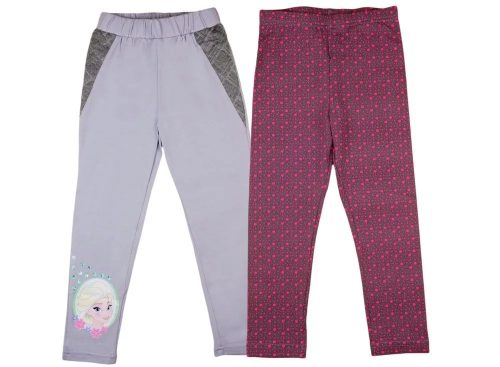 Disney Jégvarázs-Frozen mintás- pöttyös lányka páros leggings szett (2db) (Méret: 128)