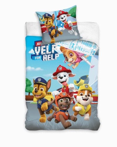 Paw Patrol, Mancs Őrjárat ágyneműhuzat 140×200cm, 70×90 cm Just yelp for help!