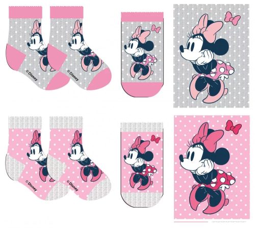 Disney Minnie baba zokni, szürke, 1 pár/csomag  (6-12 hónap)