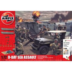   Airfix D-Day Sea Assault Set 1:76 makett készlet festékkel és kiegészítőkkel (A50156A)