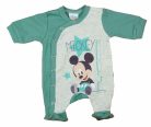 Hosszú ujjú elöl patentos baba rugdalózó Mickey egér mintával