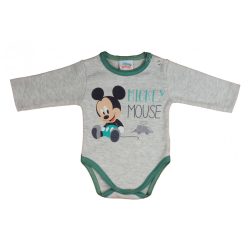 Hosszú ujjú baba body Mickey egér mintával