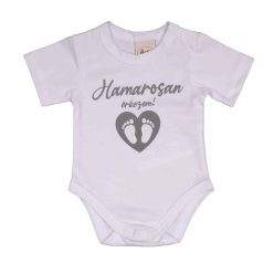   Hamarosan érkezem  újszülött baba body, babaváró ajándék