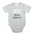 Feliratos rövid ujjú baba body