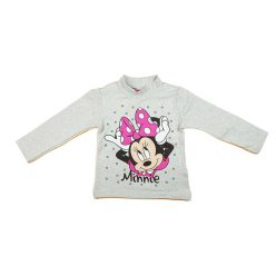   Hosszú ujjú belül bolyhos kislány póló Minnie mintával