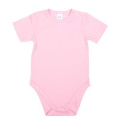 Egyszínű, rövid ujjú baba body