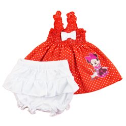   2 részes kislány nyári szett rövidnadrággal, tunikával Minnie egér mintával