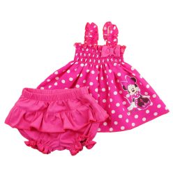   2 részes kislány nyári szett rövidnadrággal, tunikával Minnie egér mintával