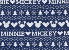 Disney Mickey és Minnie feliratos| norvégmintás hosszú ujjú rugdalózó kék Karácsony