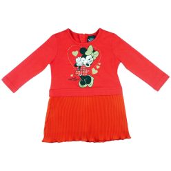   Disney Minnie hosszú ujjú lányka ruha pliszírozott muszlinnal
