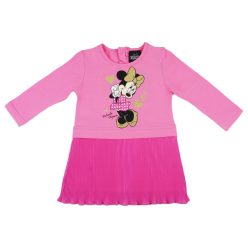   Disney Minnie hosszú ujjú lányka ruha pliszírozott muszlinnal