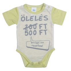 Rövid ujjú feliratos baba body