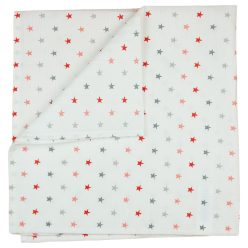 Textil tetra pelenka 75x75 cm - piros csillagos