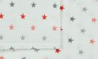 Textil tetra pelenka 75x75 cm - piros csillagos