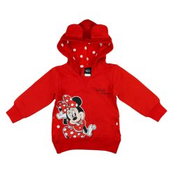 Disney Minnie kapucnis lányka pulóver pöttyös mintával