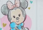 Disney Minnie "rajzos" belül bolyhos hosszú ujjú hálózsák 2,5 TOG