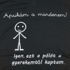 Apák napi kreatív póló ajándék festékkel