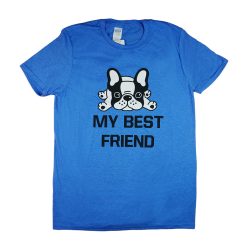   "My best friend" francia bulldogos férfi rövid ujjú póló