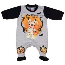   Disney Mickey halloween belül bolyhos hosszú ujjú rugdalózó
