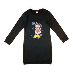   Disney Minnie karácsonyi mintával nyomott lányka pamut ruha