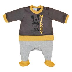   Hosszú ujjú belül bolyhos baba rugdalózó Mickey egér mintával