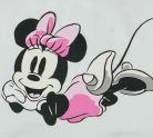 Hosszú ujjú pöttyös, fodros kislány ruha Minnie mintával