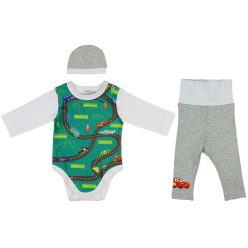 3 részes baba szett Verdák mintával