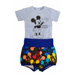   Rövidnadrágos kisfiú babaruha szett Mickey egér mintával