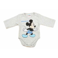 Hosszú ujjú baba body Mickey mintával