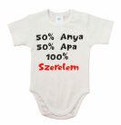 Rövid ujjú bébi kombidressz