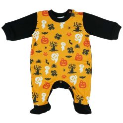 Halloween mintás hosszú ujjú baba rugdalózó