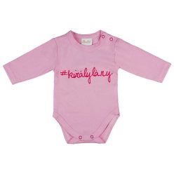 Feliratos hosszú ujjú baba body