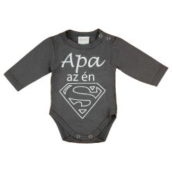 Hosszú ujjú feliratos baba body