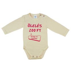   Hosszú ujjú baba body "Ölelés 200 Ft" felirattal