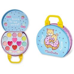   Martinelia smink szett, make-up szett kék fémbőröndben, donut worry
