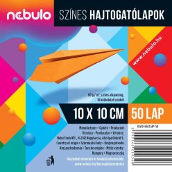   Színes papírok, hajtogatólap 10x10cm, 80g, 50 lap/cs, Nebulo