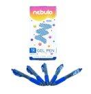 Zseléstoll, 0,5 mm, kék tinta, kék tolltest, Nebulo